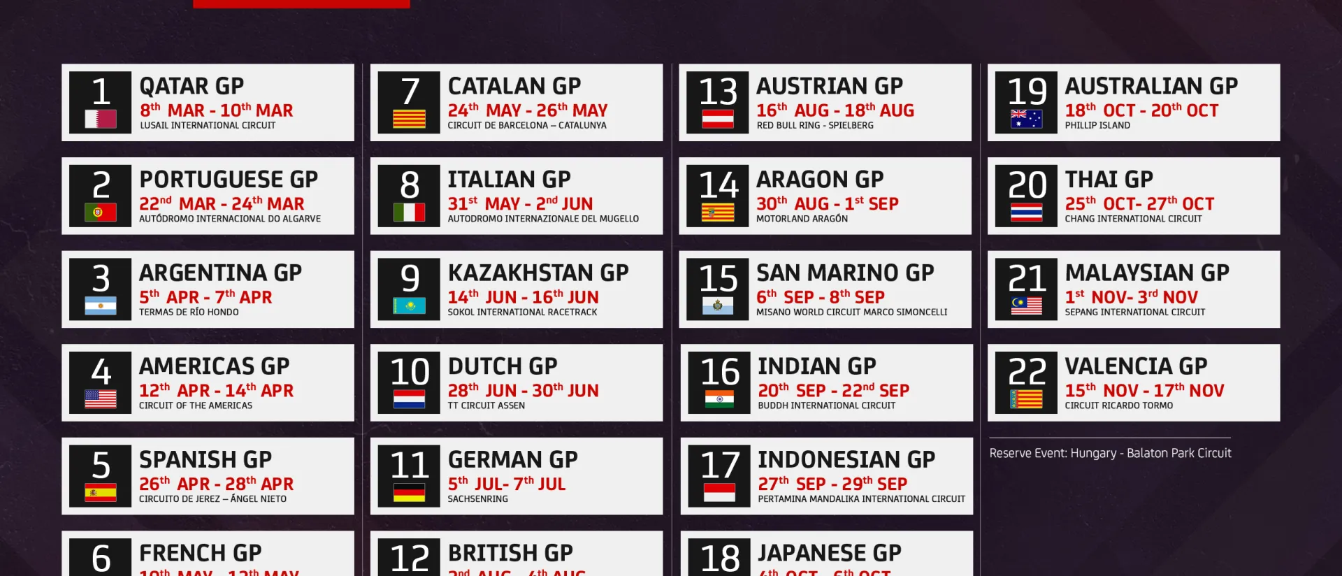 Vuelve el mundial de MotoGP a Motorland Aragón el 1 de septiembre Vuelve el mundial de MotoGP a Motorland Aragón el 1 de septiembre