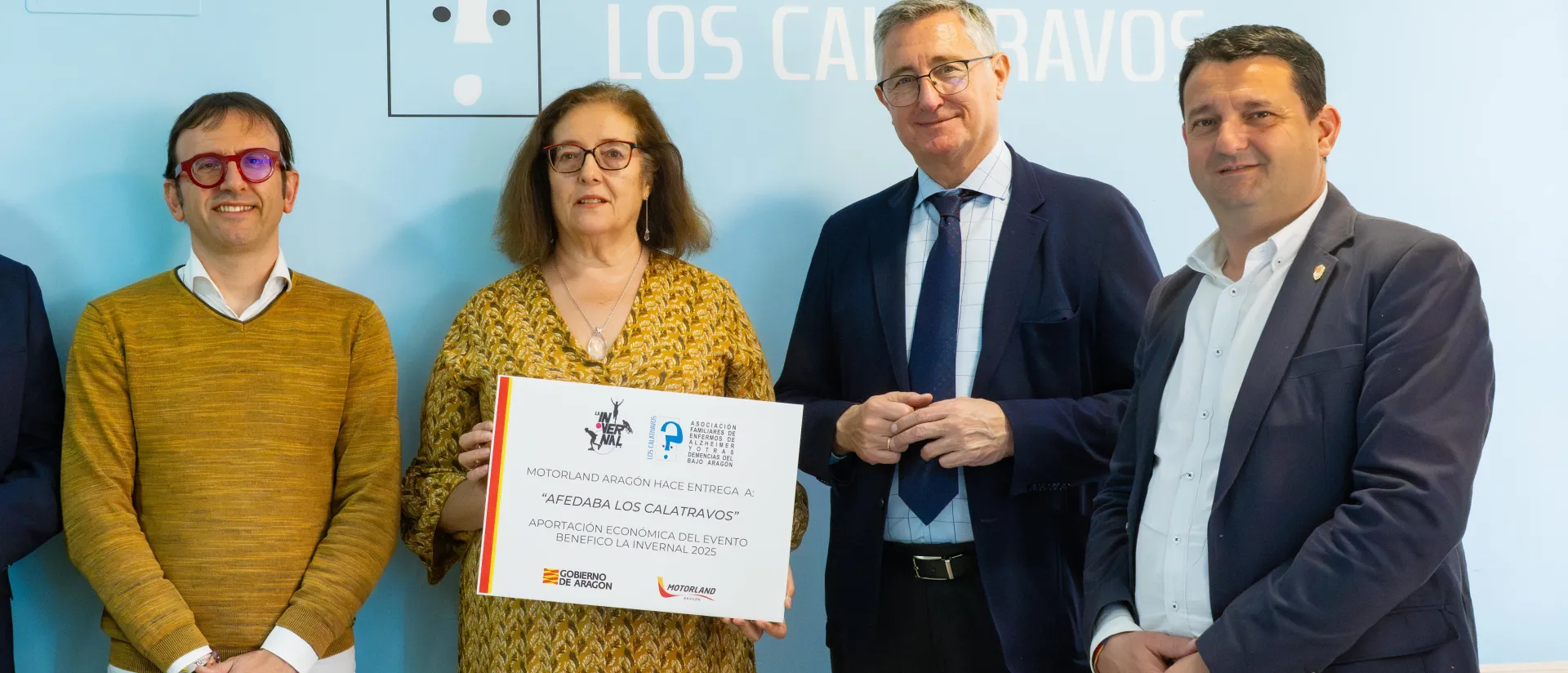 MotorLand Aragón hace entrega de la recaudación por La Invernal a la Asociación de Familiares de Enfermos de Alzhéimer y otras Demencias del Bajo Aragón