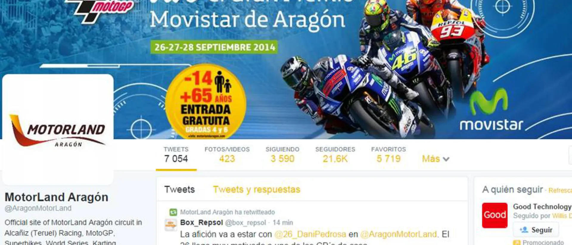 Las carreras del Gran Premio Movistar de Aragón a través de las redes sociales de MotorLand Las carreras del Gran Premio Movistar de Aragón a través de las redes sociales de MotorLand