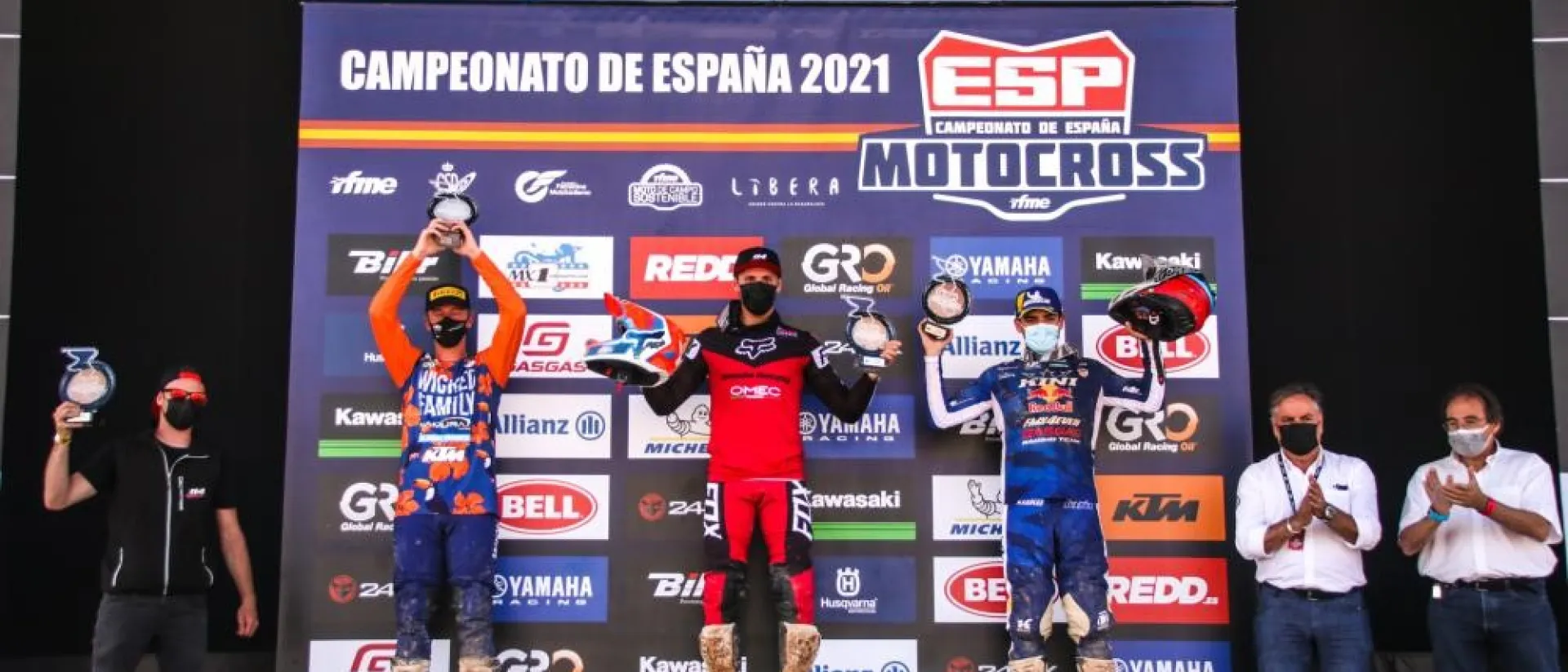 El gallego Rubén Fernández se proclama campeón de España de Motocross MX2 en Motorland Aragón.