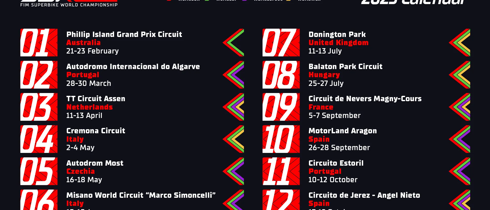 MotorLand Aragón ya tiene nueva fecha en su calendario deportivo 2025, el Campeonato del Mundo de WorldSBK tendrá lugar del 26 al 28 de septiembre MotorLand Aragón ya tiene nueva fecha en su calendario deportivo 2025, el Campeonato del Mundo de WorldSBK tendrá lugar del 26 al 28 de septiembre