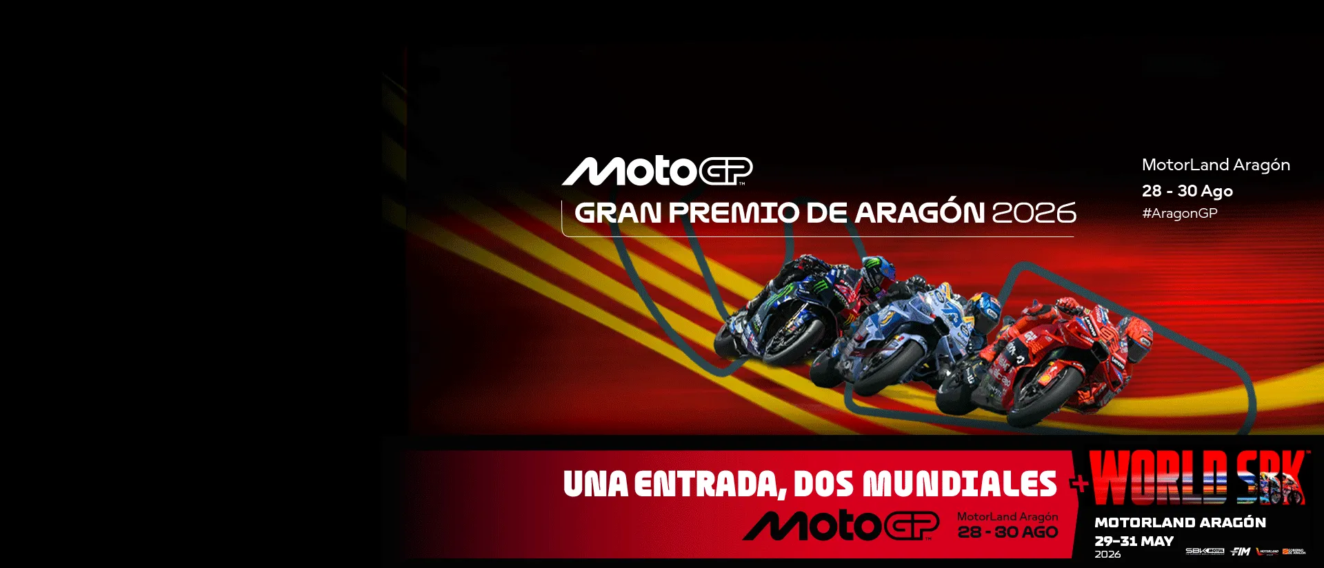 Venta entradas GP 2026 Black 2x1 GP + WSBK