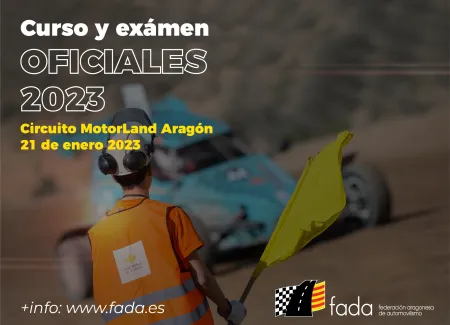 CURSO Y EXAMEN DE OFICIALES_ FADA. Sábado 21 de enero en Motorland Aragón