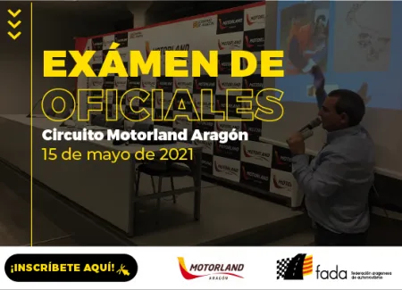 Curso de oficiales FADA y examen 15 de mayo en Motorland Aragón
