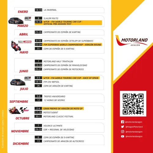 MotorLand Aragón acogerá más de una veintena de eventos deportivos en 2020