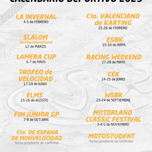 Motorland Aragón presenta su calendario deportivo para 2023