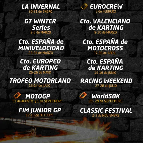 MotorLand Aragón presenta su calendario deportivo con una gran variedad de disciplinas y competiciones en sus diferentes circuitos