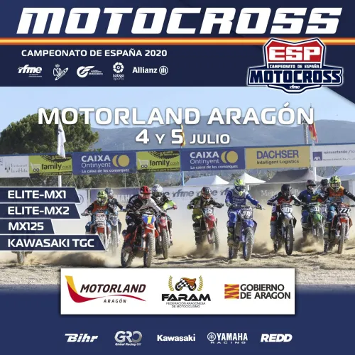 El Campeonato de España de Motocross se reanudará en MotorLand Aragón