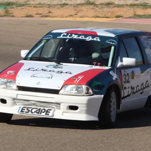 Fernando Villaro se lleva el triunfo este domingo en Motorland durante el II Slalom Ciudad de Alcañiz