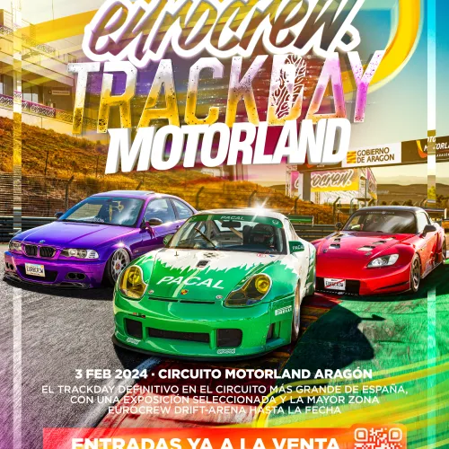 Eurocrew llega a MotorLand Aragón con un TrackDay de alto nivel más su gran espectáculo de Drift y Stunt en el paddock 
