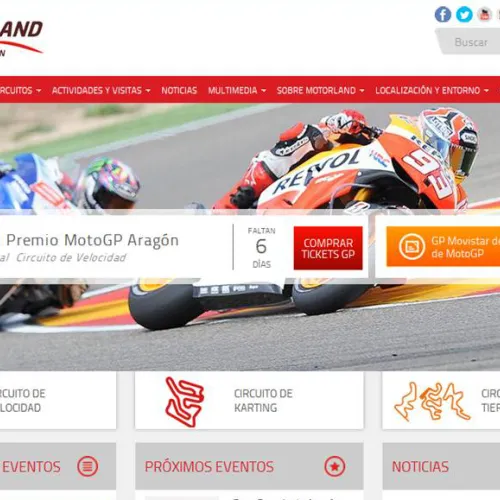 MotorLand lanza su nueva web en la semana del Gran Premio Movistar de Aragón
