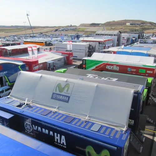 Los equipos y la organización de MotoGP pueblan ya el paddock de MotorLand y Rossi confirma que estará en Aragón