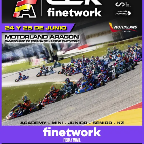 El Campeonato de España de Karting aterriza en MotorLand Aragón para celebrar su tercera cita de la temporada