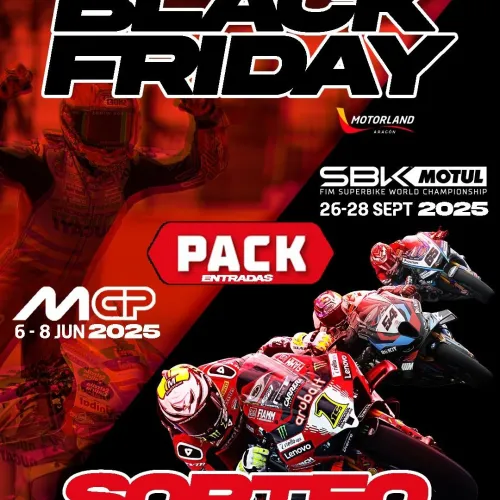 Llega el Pack-Black Friday a MotorLand Aragón con una única entrada MotoGP+WorldSBK y sorteos exclusivos para sus compradores
