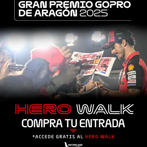 Vuelve el Hero Walk a MotorLand Aragón, una experiencia exclusiva con pilotos de MotoGP 