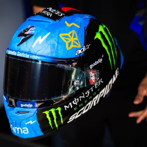 Diseño ganador 2025. Casco Alex Rins. Gran Premio de Aragón. Motorland